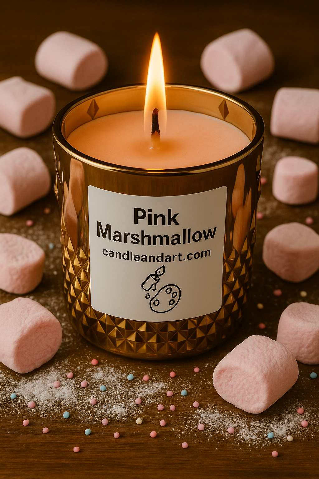 Pink Marshmallow Candle